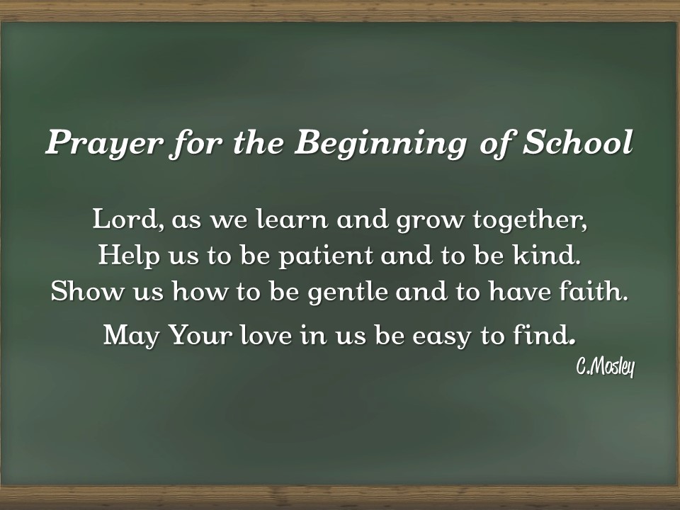 Beginning of School Prayer